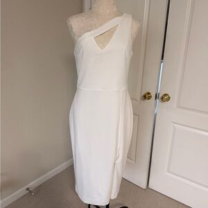 RACHEL Rachel Roy One-Shoulder White Dress